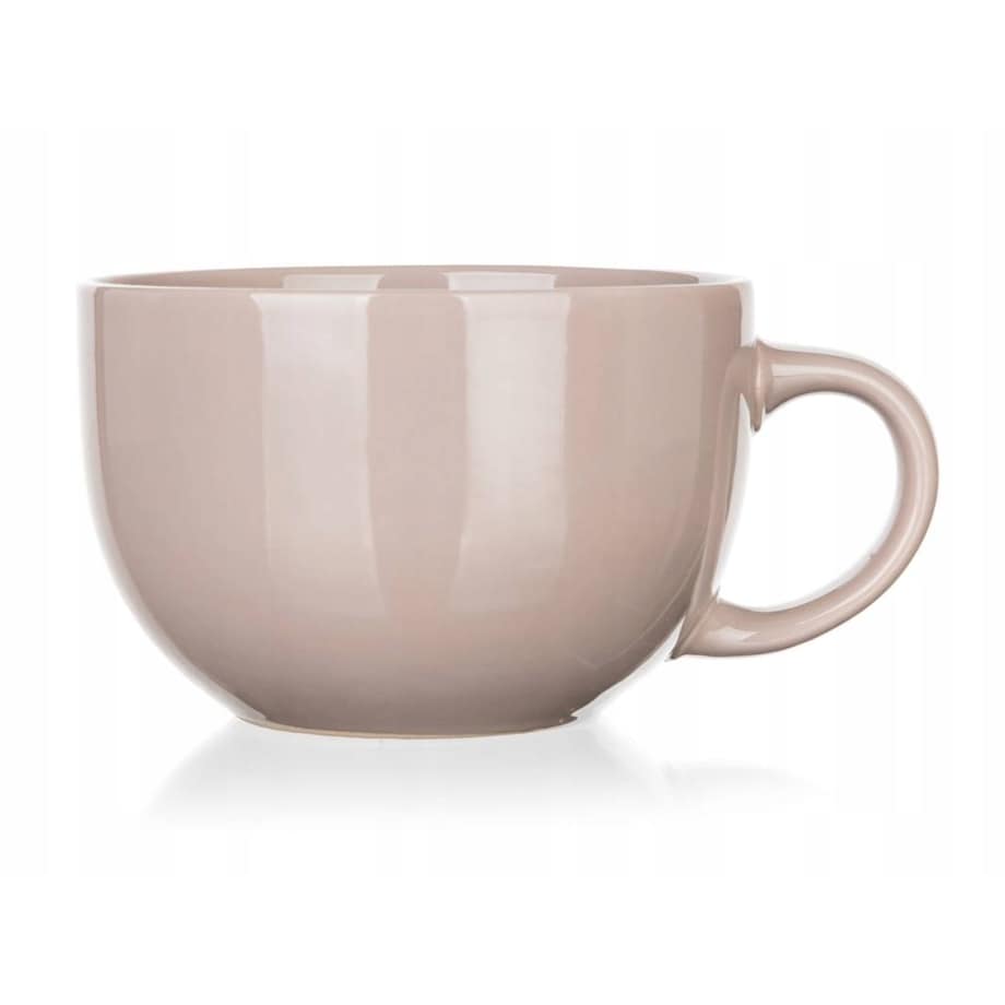 KUBEK ceramiczny kolor latte 800 ml duży jumbo na zupę herbatę jedzenie