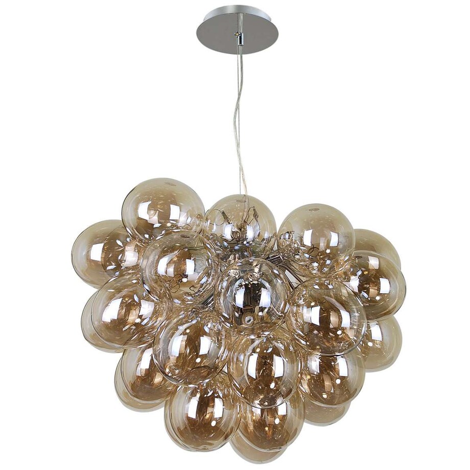 Modernistyczna LAMPA wisząca BENTO PND-7273-S-8-CGN Italux szklana OPRAWA dekoracyjny ZWIS bubbles bańki koniak