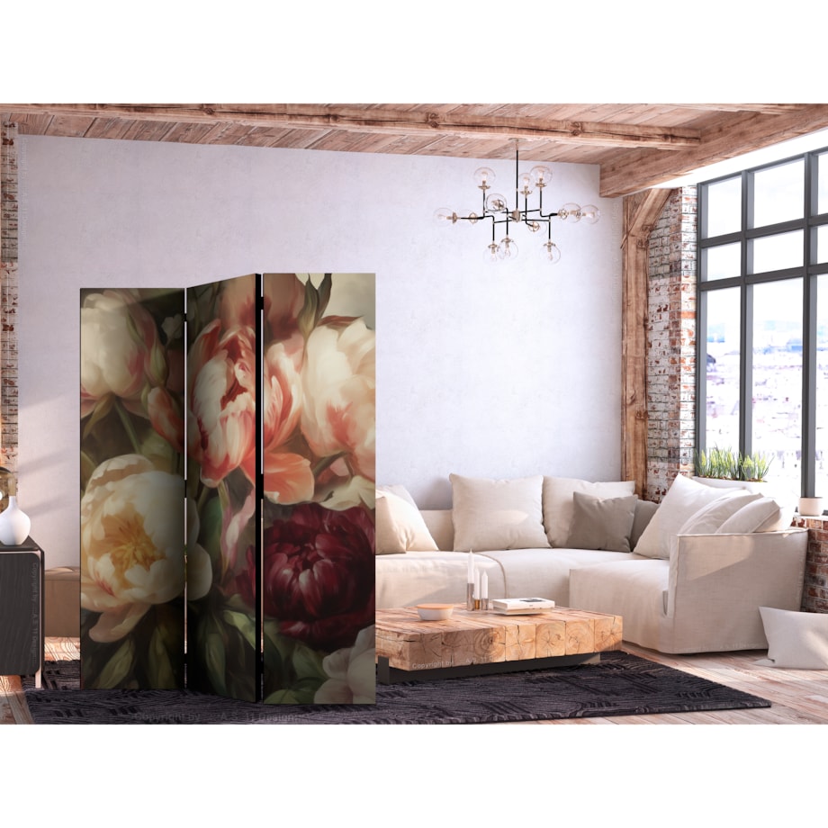 Parawan Akustyczny Kwitnące Piwonie 135x172cm