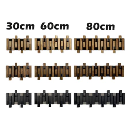 Wieszak ścienny na ubrania Lamele Mini 40cm brązowy