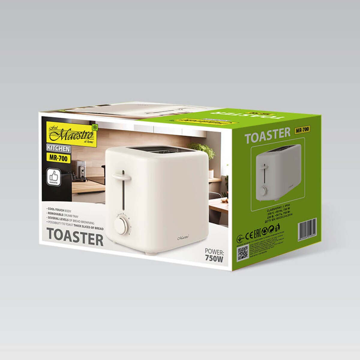 Toster opiekacz na tosty do kanapek pieczywa 750W MAESTRO