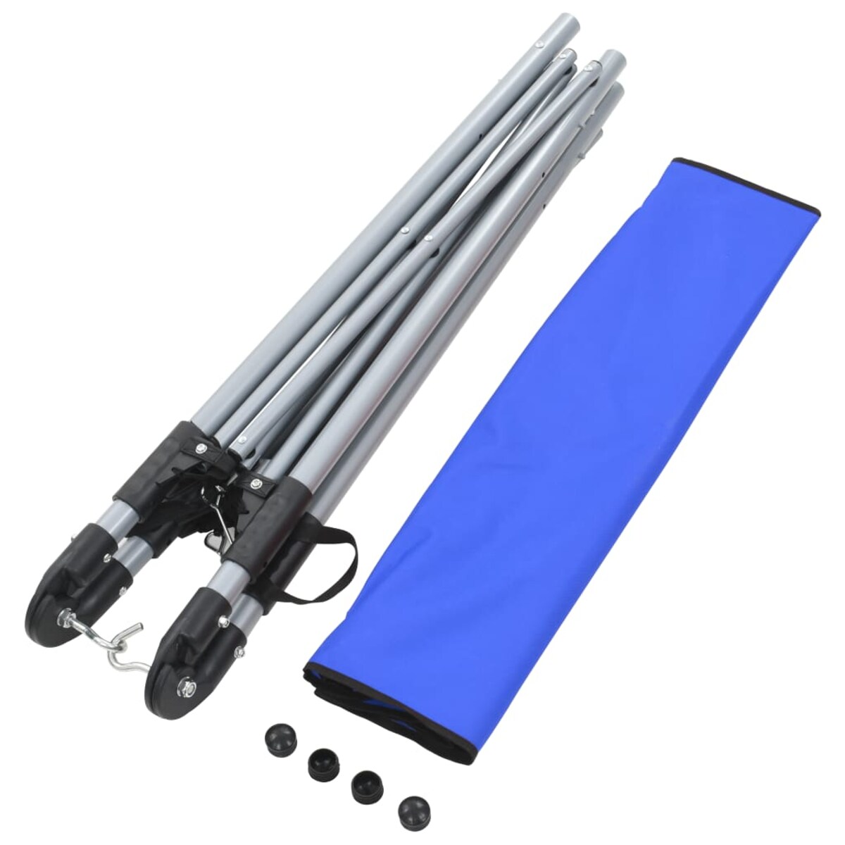 vidaXL Hamak ze składanym stojakiem, niebieski