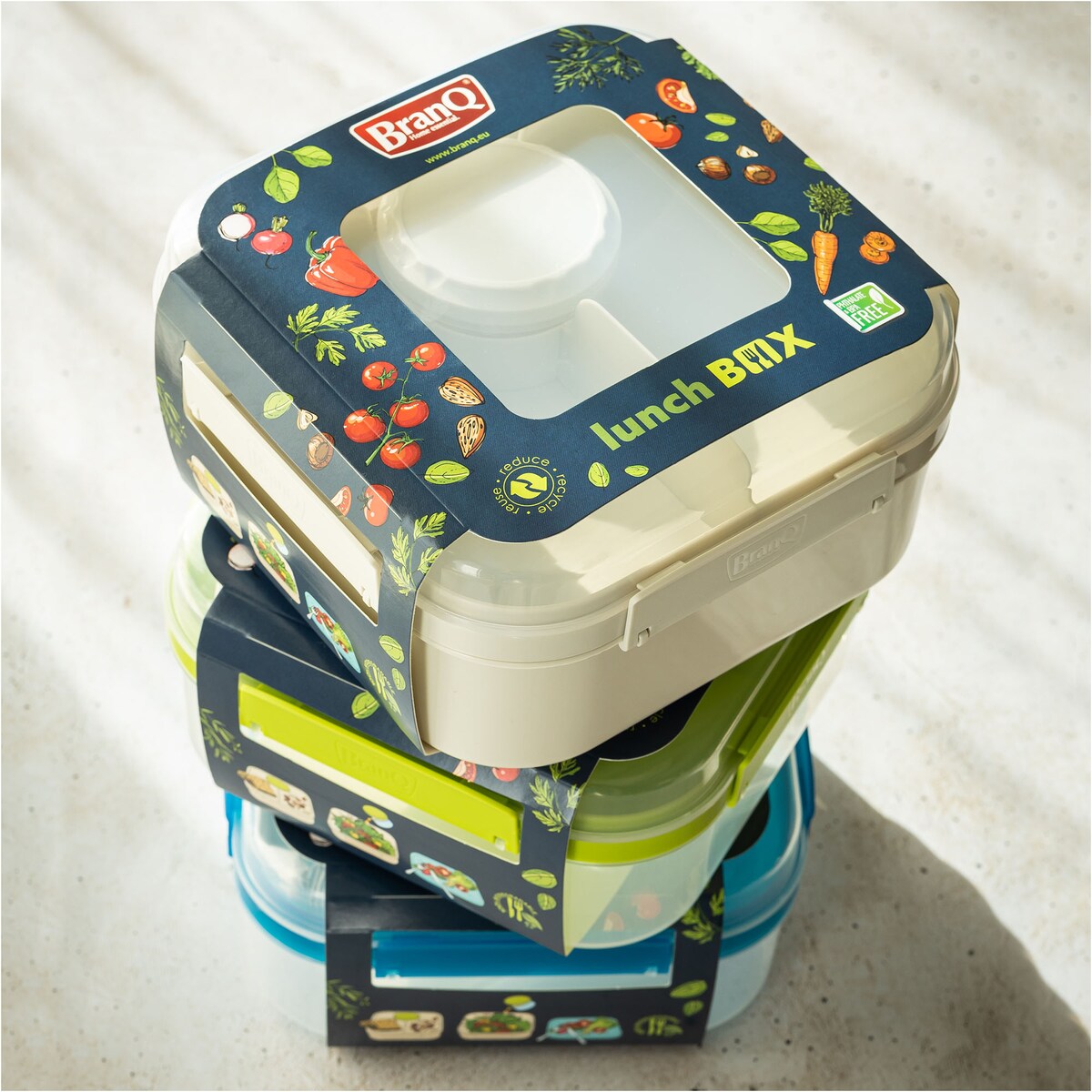 Pojemnik Śniadaniowy Plastikowy Śniadaniówka Lunch Box 1.6 L Biały