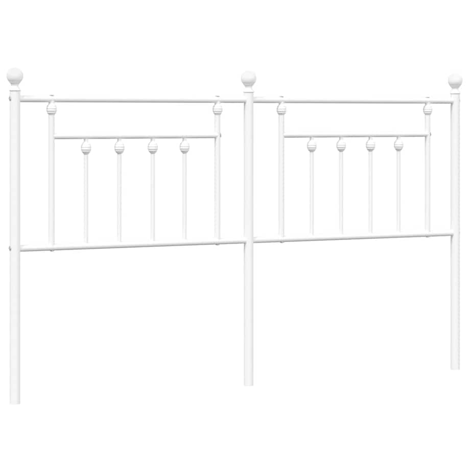 vidaXL Metalowe wezgłowie, białe, 180 cm