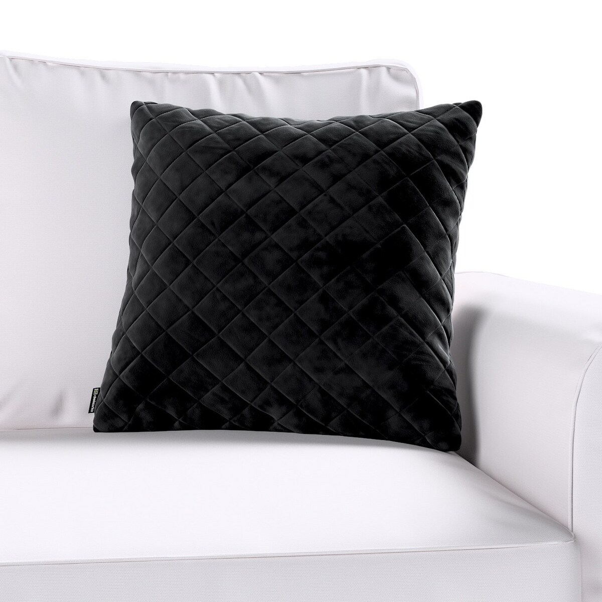 Poszewka Kinga pikowana 43 x 43 cm 43x43 głęboka czerń