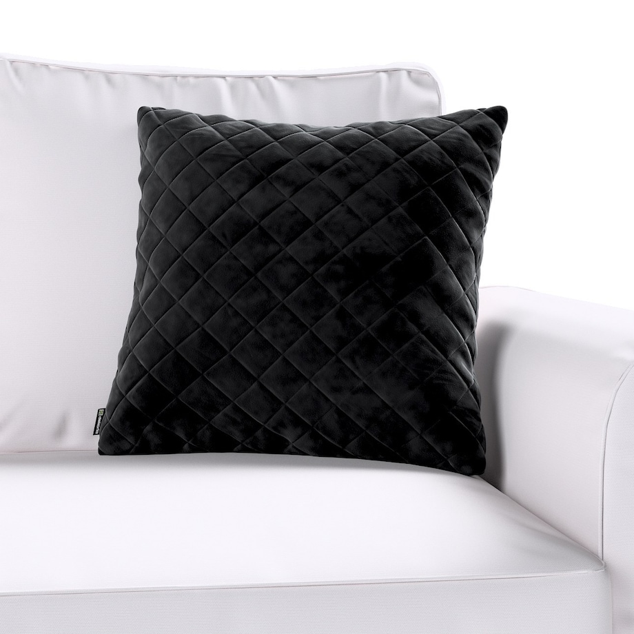 Poszewka Kinga pikowana 43 x 43 cm 43x43 głęboka czerń
