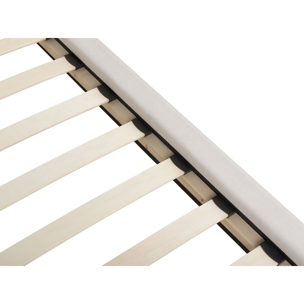 Łóżko tapicerowane 160 x 200 cm beżowe MELLE