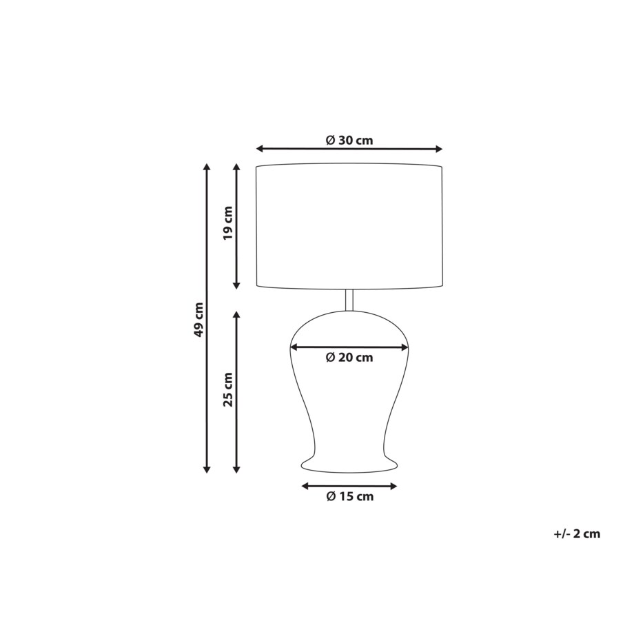 Lampa stołowa rattanowa jasna FURELOS