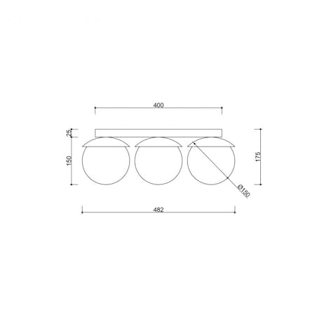 KUUL B czarna lampa sufitowa / plafon