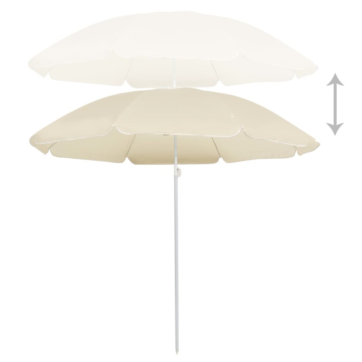 vidaXL Parasol ogrodowy na stalowym słupku, piaskowy, 180 cm