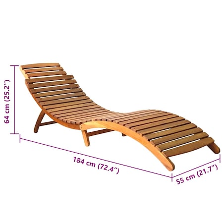 vidaXL Leżaki z poduszkami, 2 szt., lite drewno akacjowe