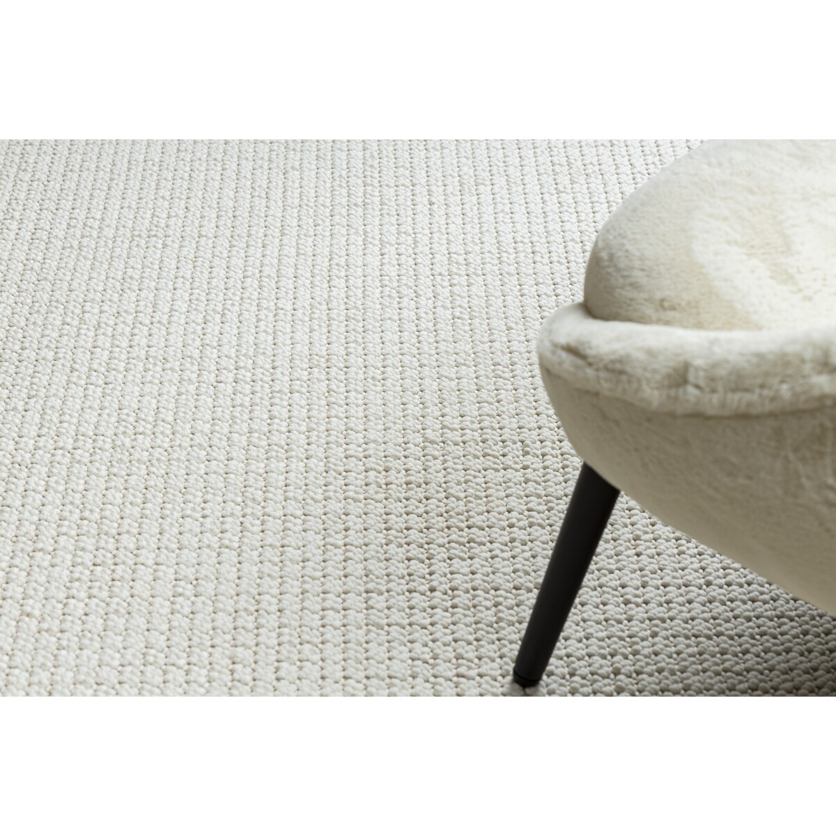 Dywan CASABLANCA LOOP biały pętelkowy, 300x300 cm