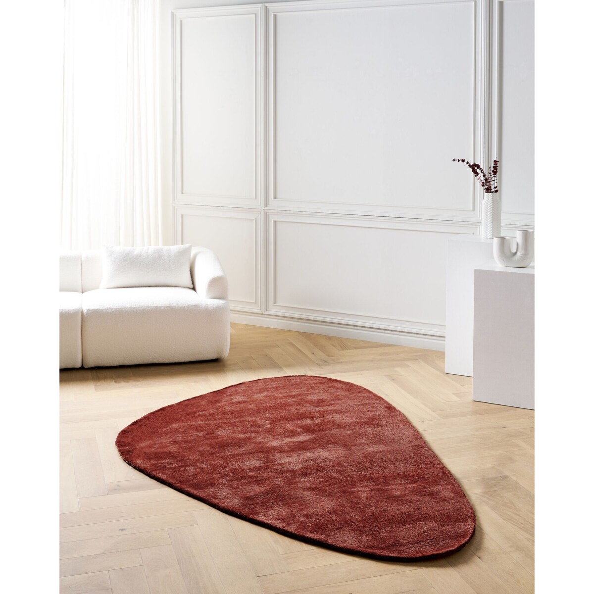 Dywan TANDO Bordowy 160 x 230 cm Wiskoza