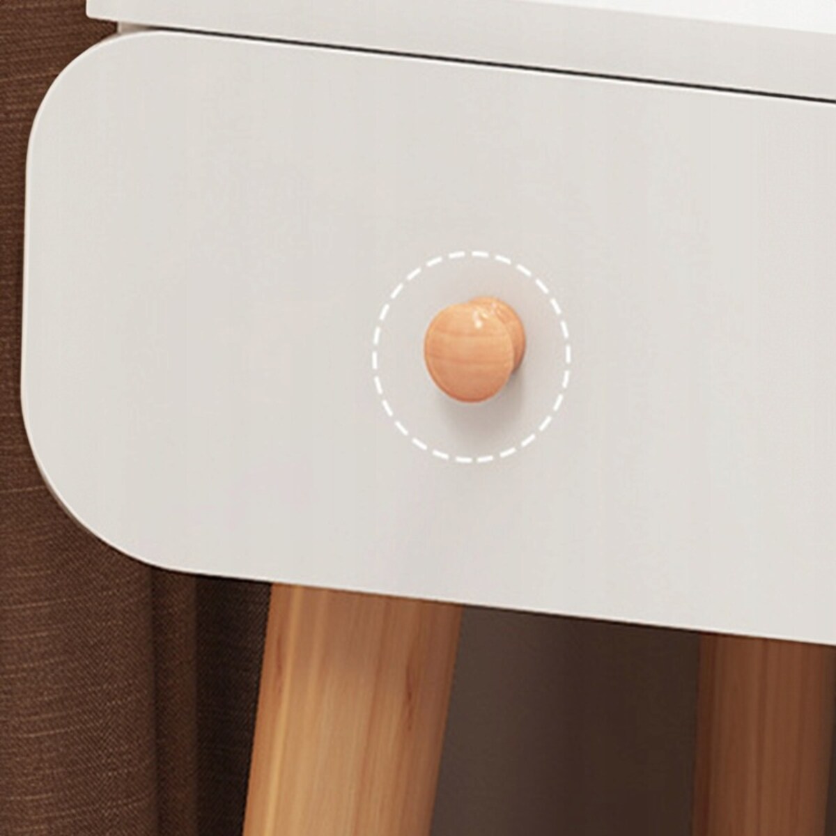 Toaletka kosmetyczna z lustrem biała duża loft