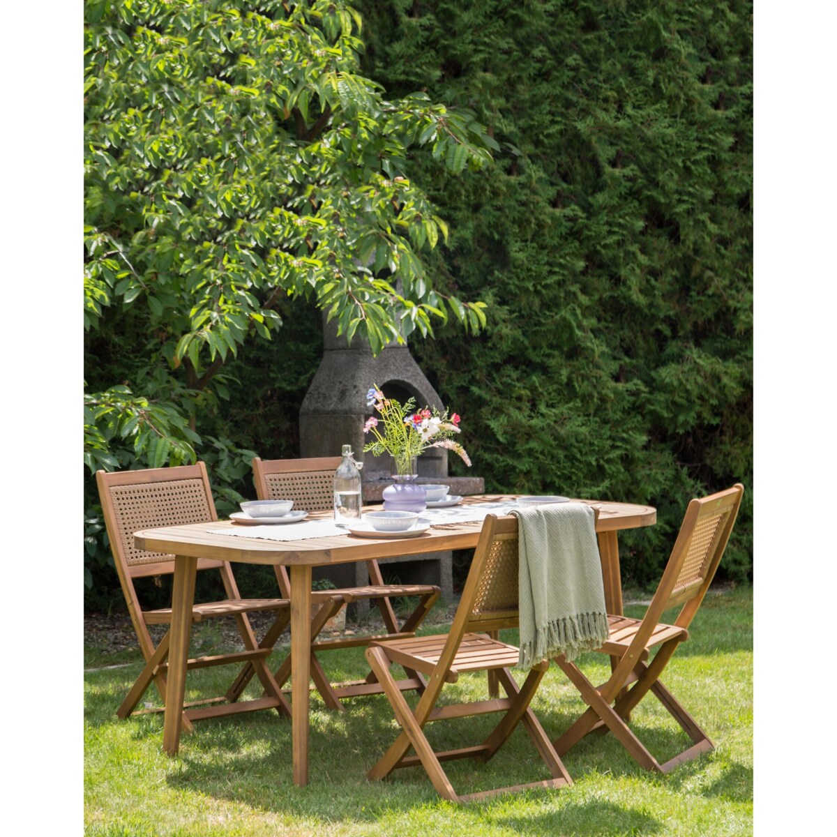 Krzesło ogrodowe Jasne drewno PARAGGI