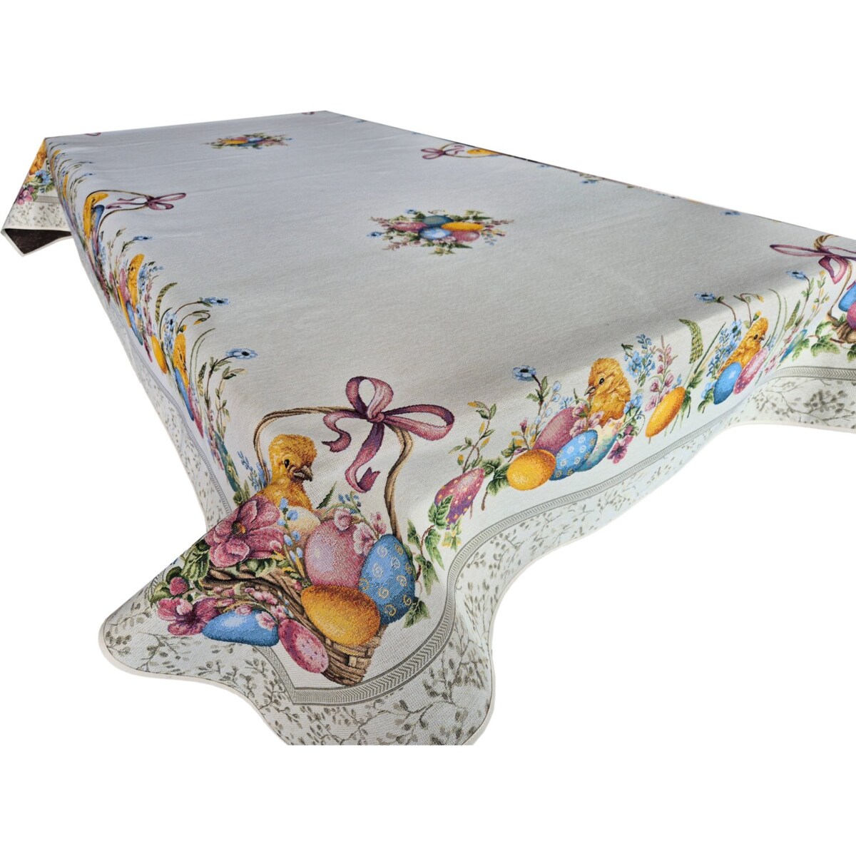 Obrus Wielkanocny Na Stół Ozdobny Dekoracyny 140X240 Cm Kurczątka