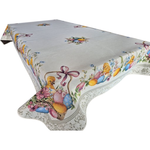 Obrus Wielkanocny Na Stół Ozdobny Dekoracyny 140X240 Cm Kurczątka