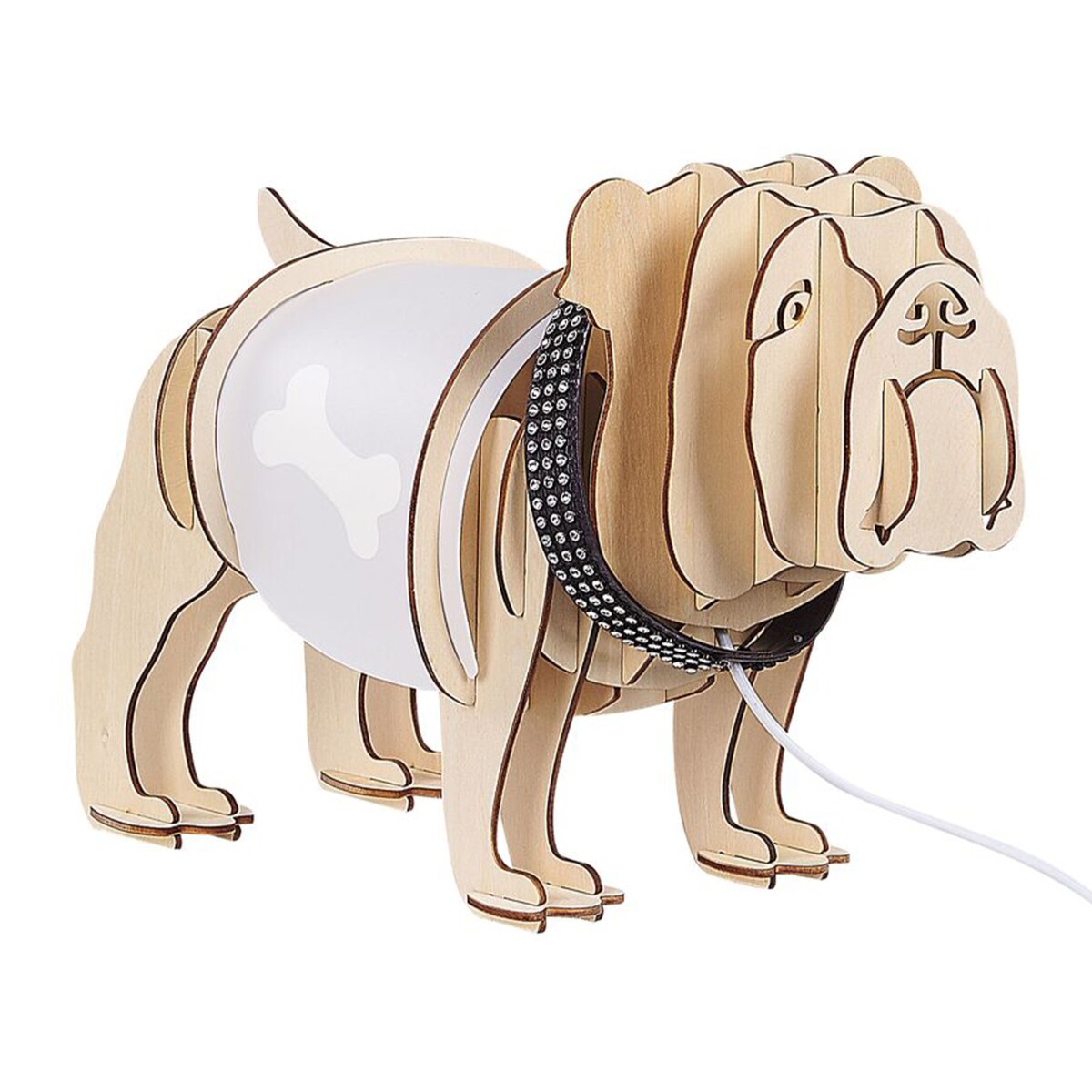 Lampa stołowa pies jasne drewno DOUCE