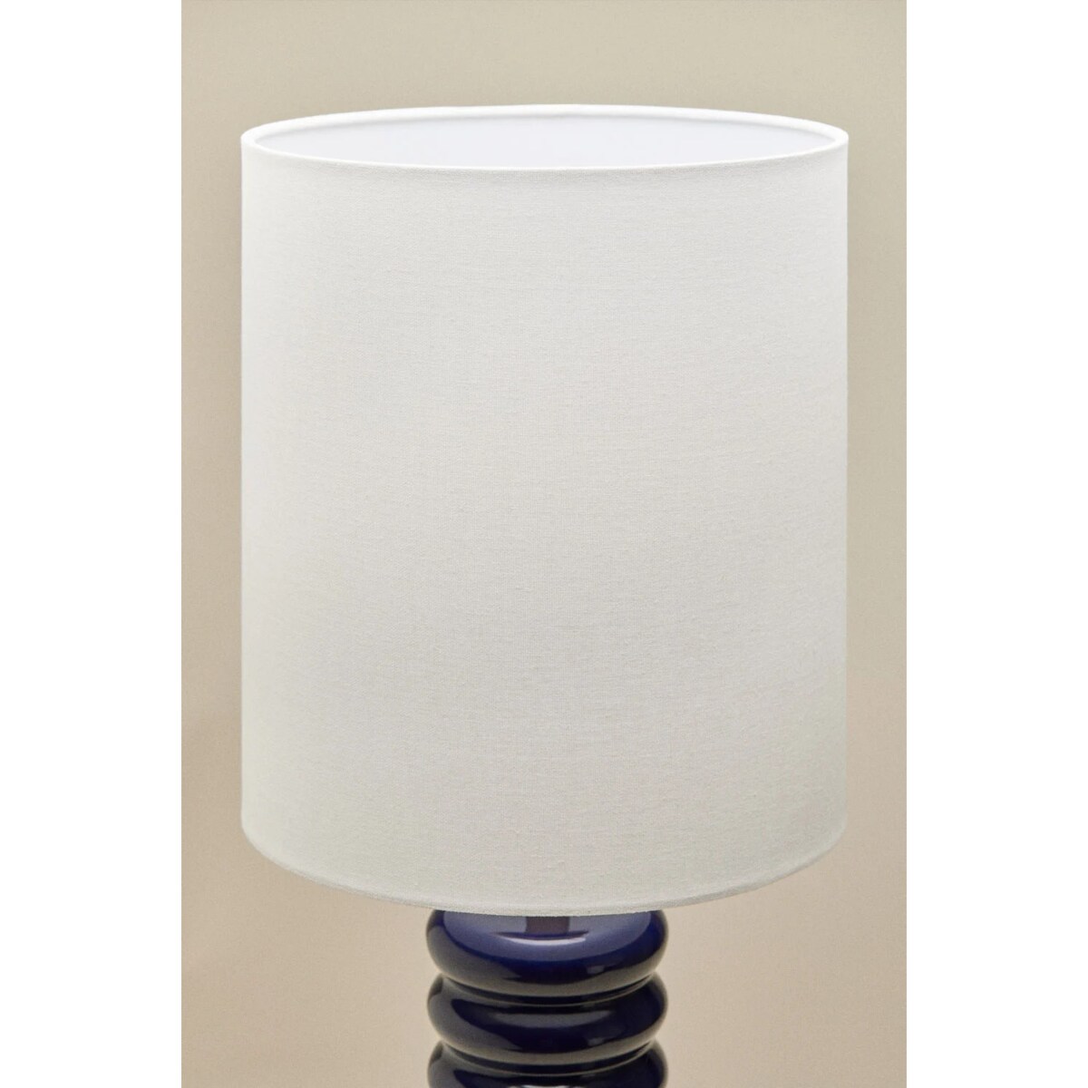 Lampa stołowa ceramiczno-lniana Boreto 75 cm dark blue