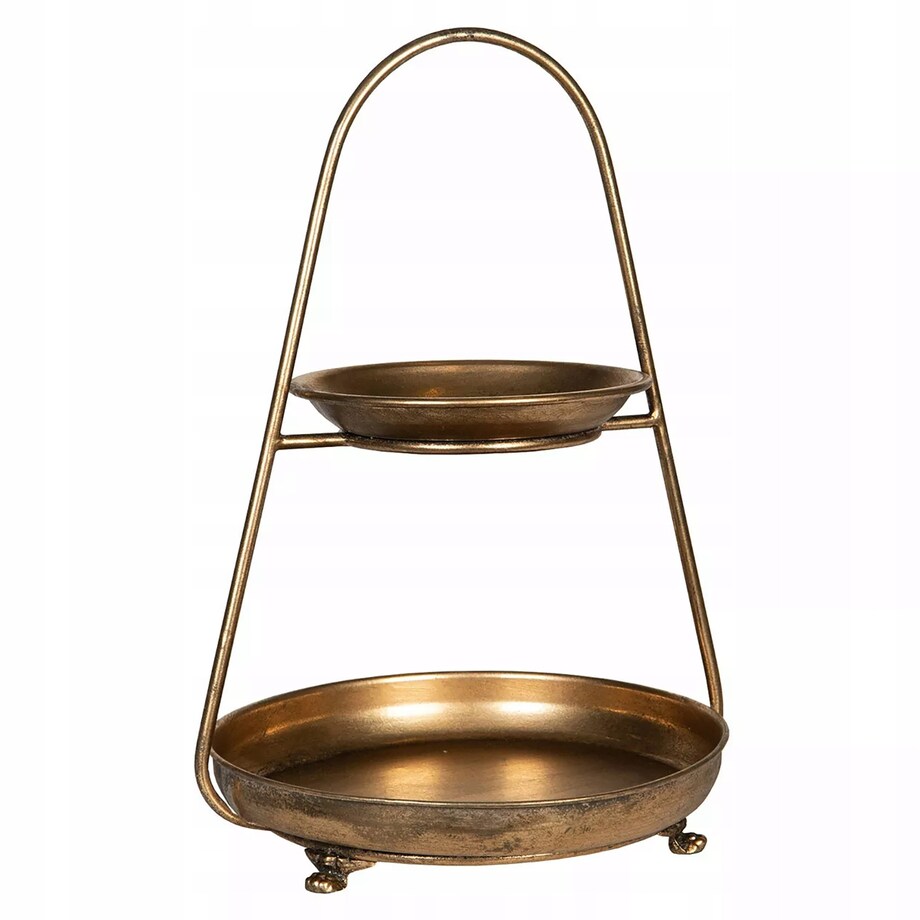 PATERA NA OWOCE DEKORACJE dwupoziomowa metalowa śr. 30cm