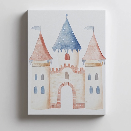 Plakat Zamek Marzeń, 50x70 cm, bez ramy, płótno premium na blejtramie