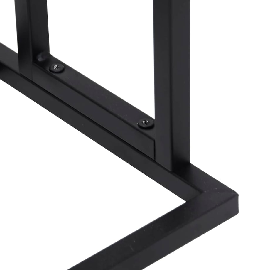 vidaXL Wolnostojący wieszak na ręcznik, czarny, 48x24x78,5 cm, żelazny