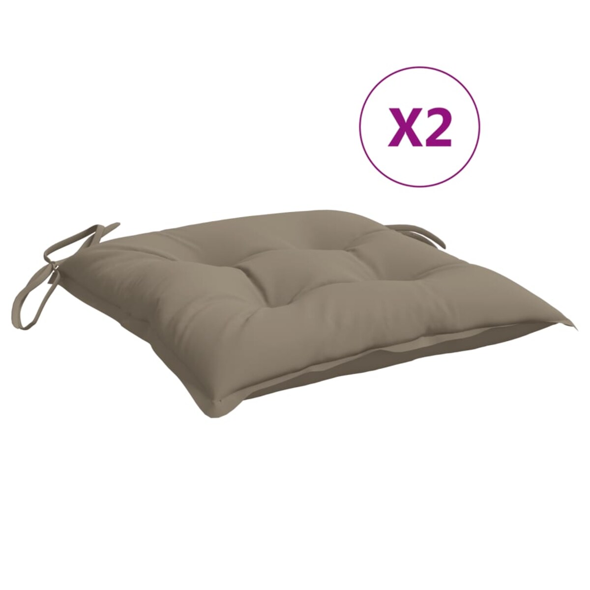 vidaXL Poduszki na palety, 2 szt., taupe, 50x50x7 cm, tkanina Oxford