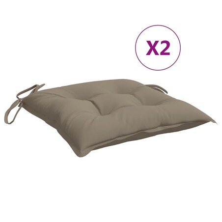 vidaXL Poduszki na palety, 2 szt., taupe, 50x50x7 cm, tkanina Oxford