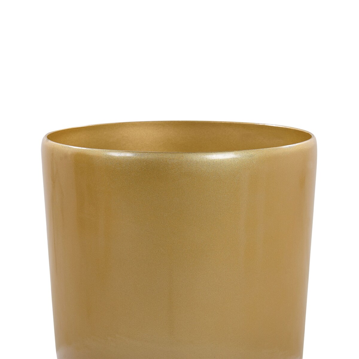 Zestaw 2 doniczek TSERIA Kamień 32 cm Złoty