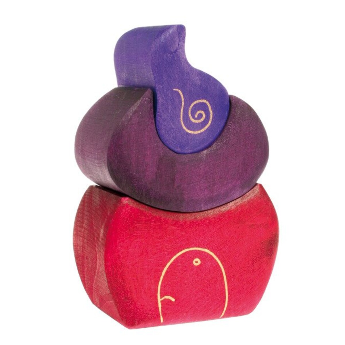 Kształt Piekarnia - drewniane klocki Grimm's fioletowe 1+