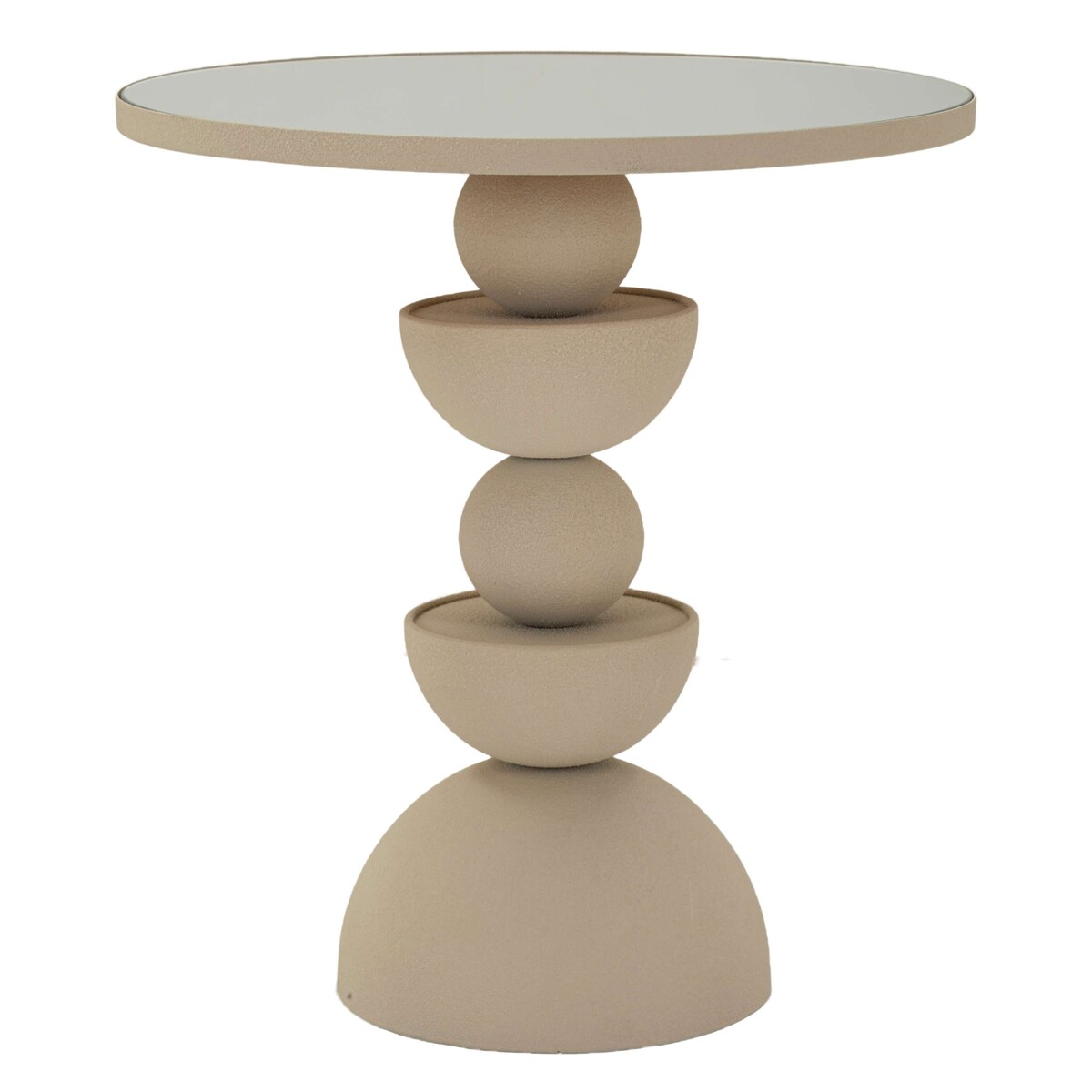 Stolik kawowy z lustrzanym blatem DUNE, Ø 45 cm