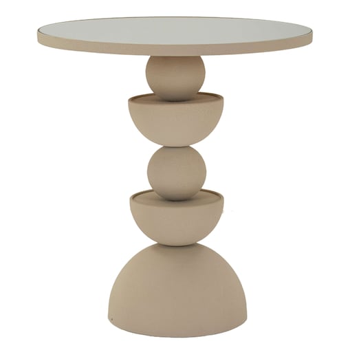 Stolik kawowy z lustrzanym blatem DUNE, Ø 45 cm