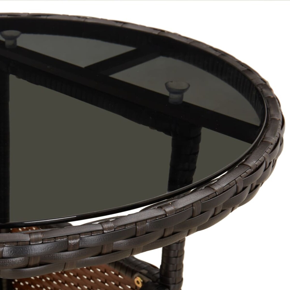 vidaXL 5-cz. zestaw mebli ogrodowych z poduszkami, brązowy, polirattan