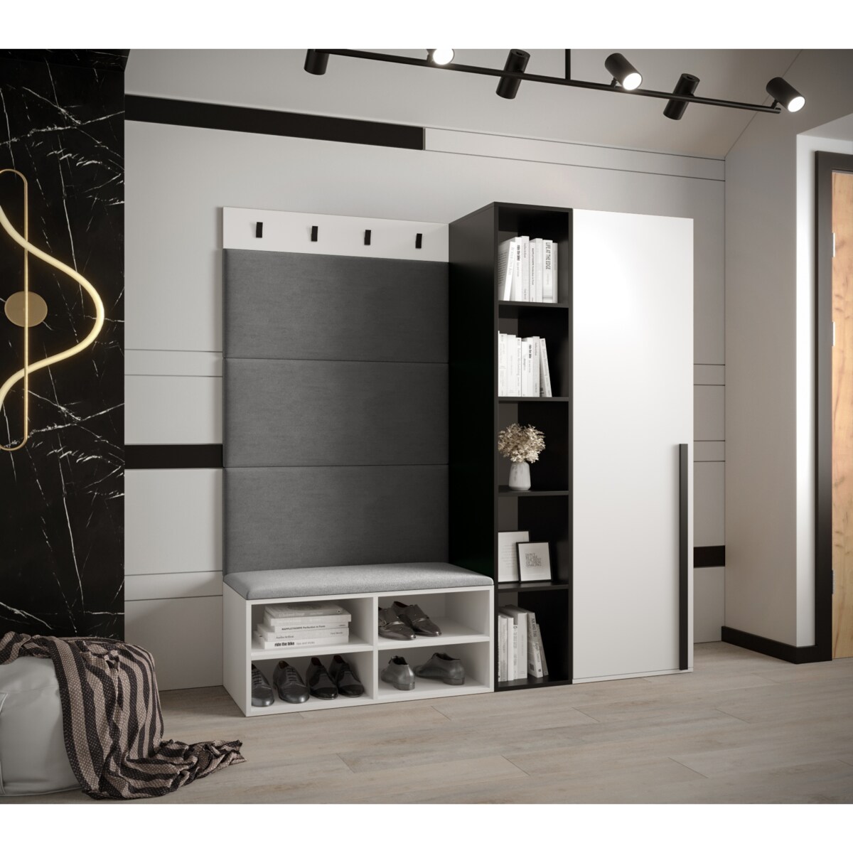 Garderoba do przedpokoju Abiks MIRO 1 biały+manila16