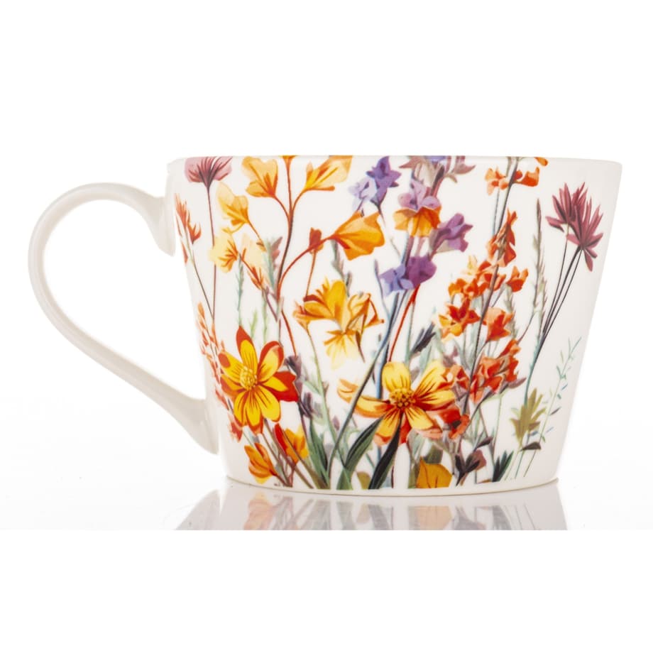 Kubek porcelanowy 450 ml FLORES wiosna 8x15x11,5 cm