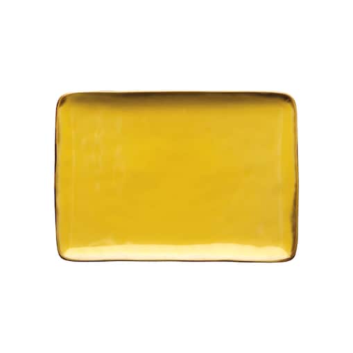 Zestaw 2 tac prostokątnych Concerto Ocra - Żółty, 27 x 19 cm