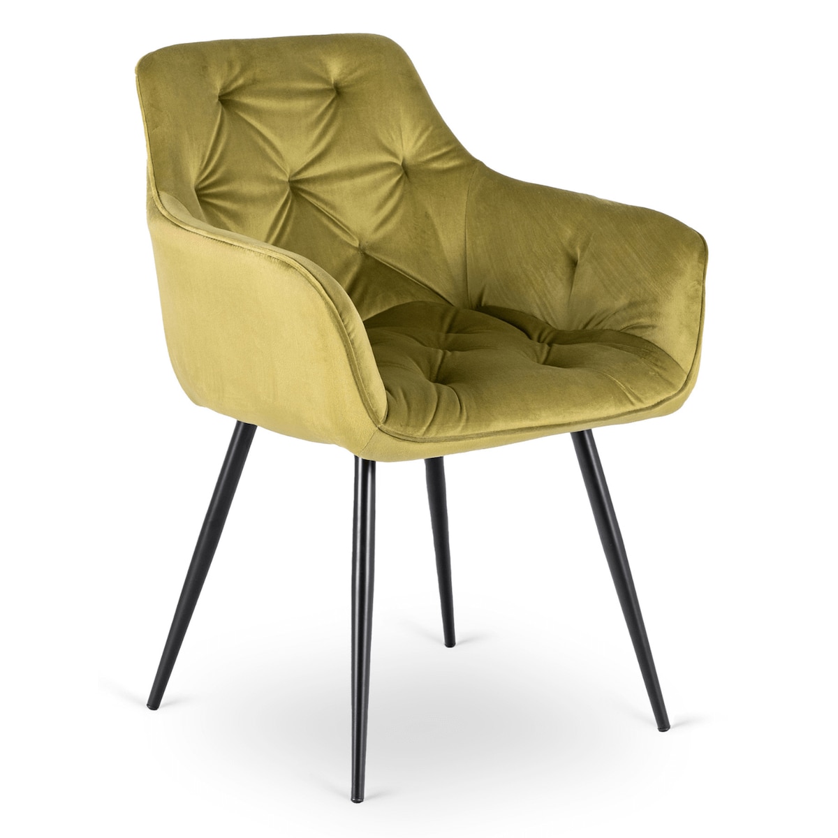 Krzesło Tapicerowane Welurowe Do Salonu Jadalni Kuchni Pistacjowy MODESTO