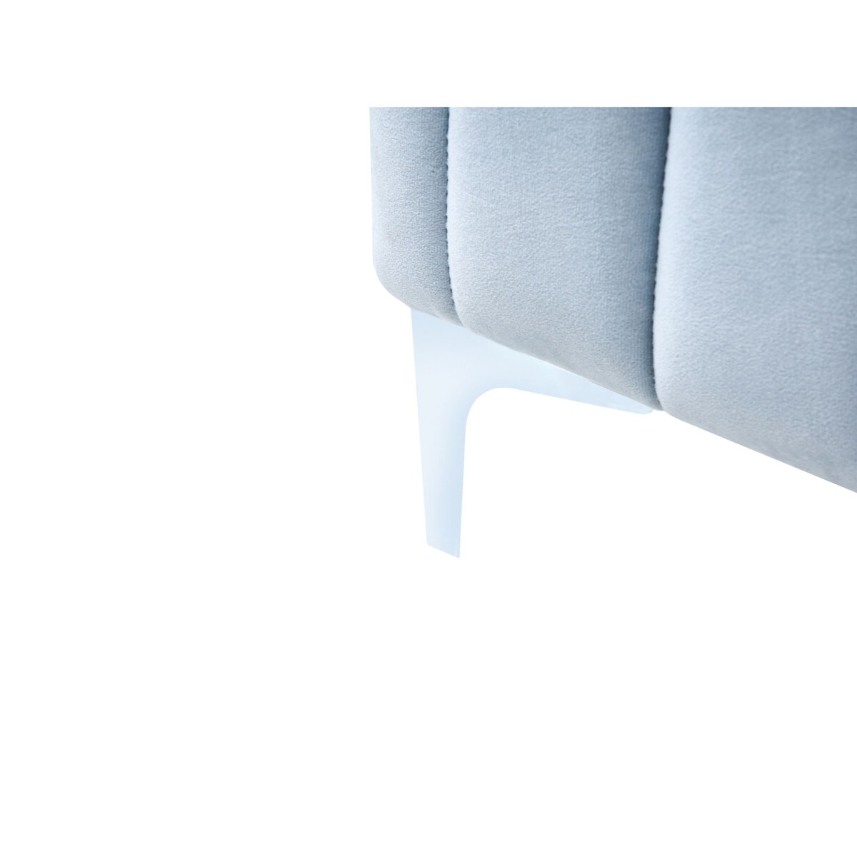 Łóżko Welur LUNAN 180 x 200 cm Błękitny