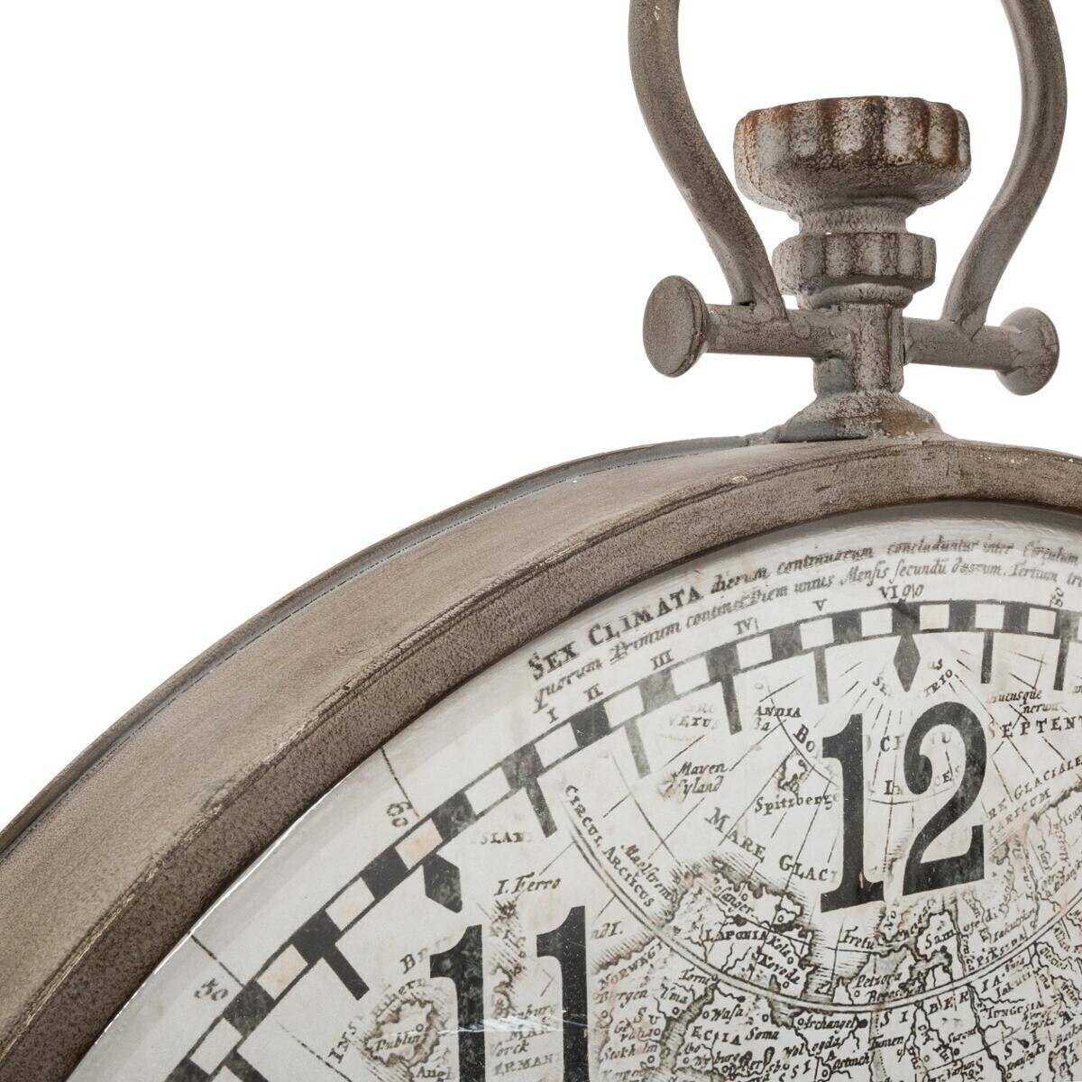 Zegar ścienny z dekoracyjną grafiką mapy świata, Ø 55 cm