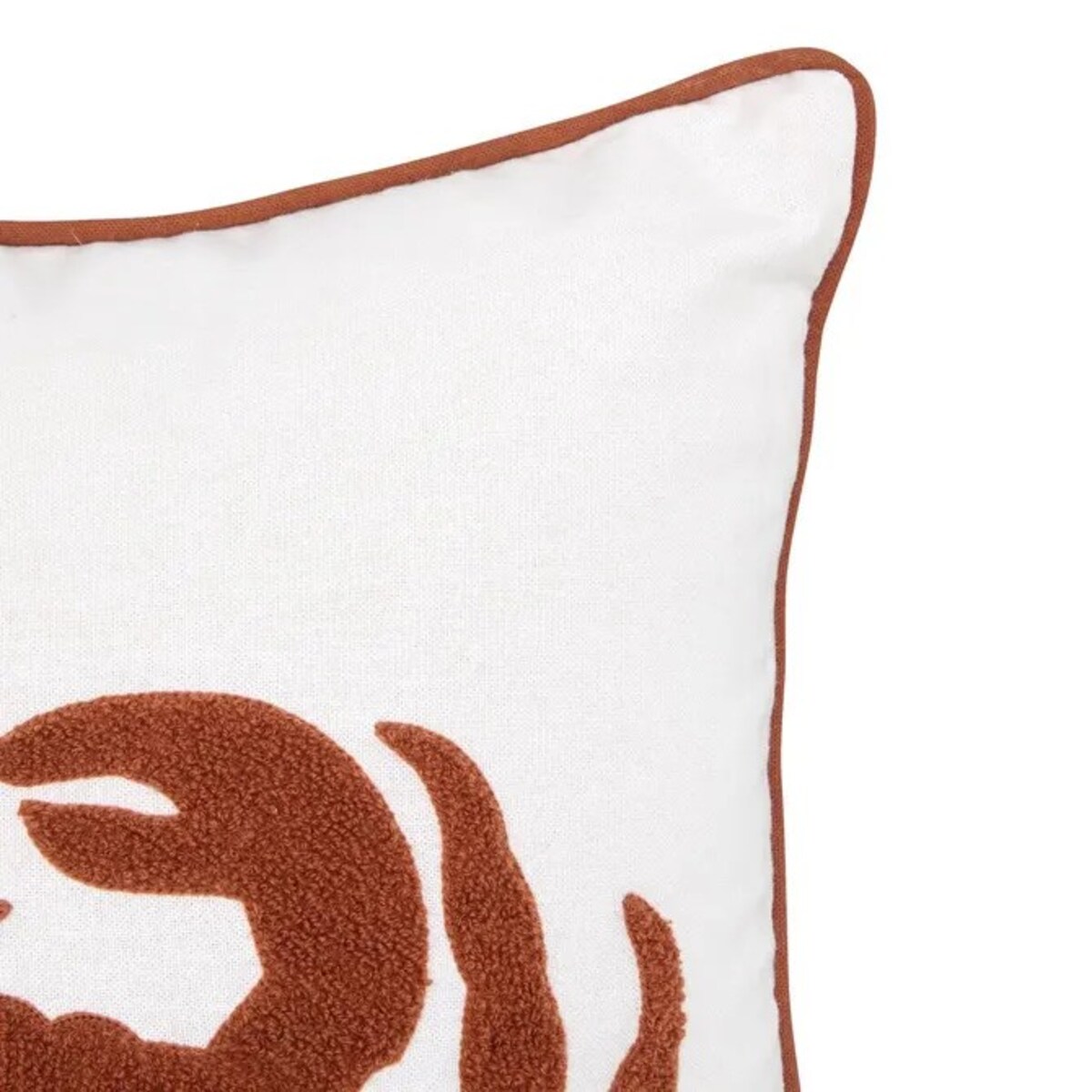 Poduszka dekoracyjna haftowana Oceania 45x45cm biała