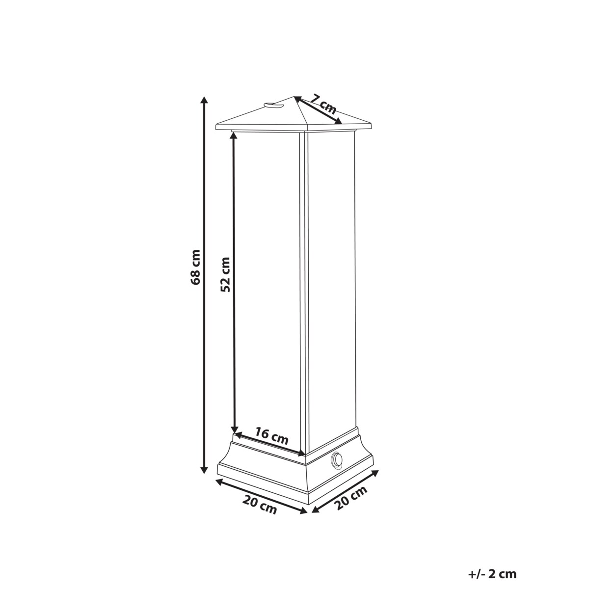Promiennik na podczerwień wolnostojący TUNUPA 1500 W Czarny