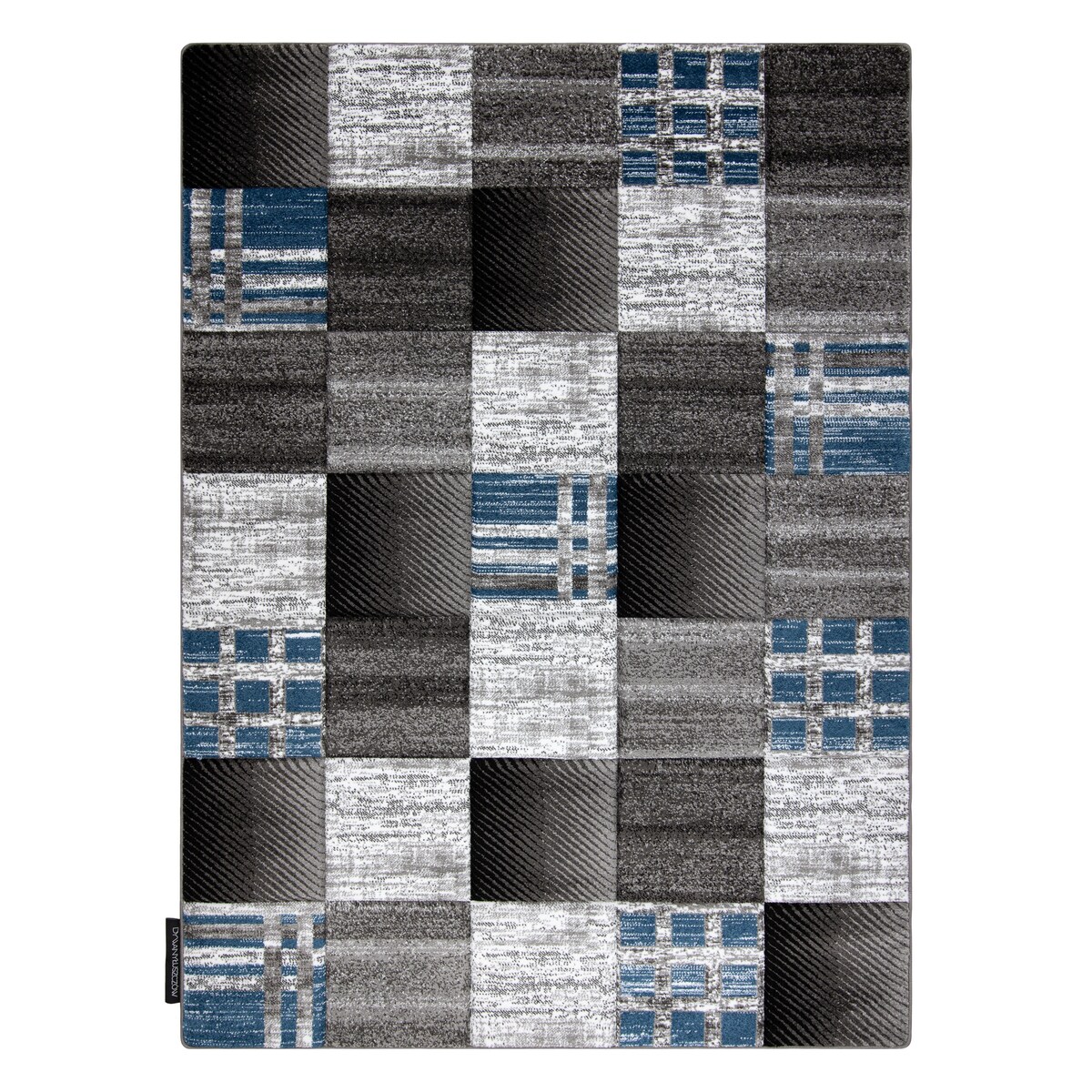 Dywan ALTER Siena Kwadraty kratka niebieski 240x330 cm