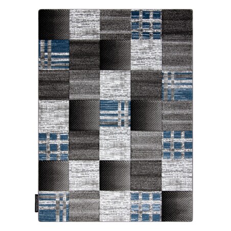 Dywan ALTER Siena Kwadraty kratka niebieski 240x330 cm
