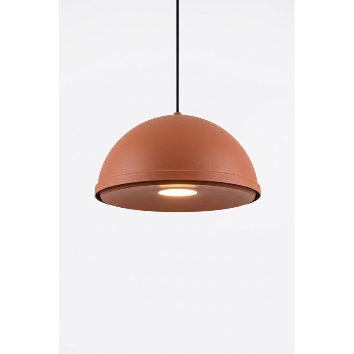 Lampa wisząca aluminiowa Zorania ceglasty brąz Monnarita