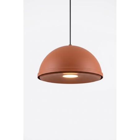 Lampa wisząca aluminiowa Zorania ceglasty brąz Monnarita