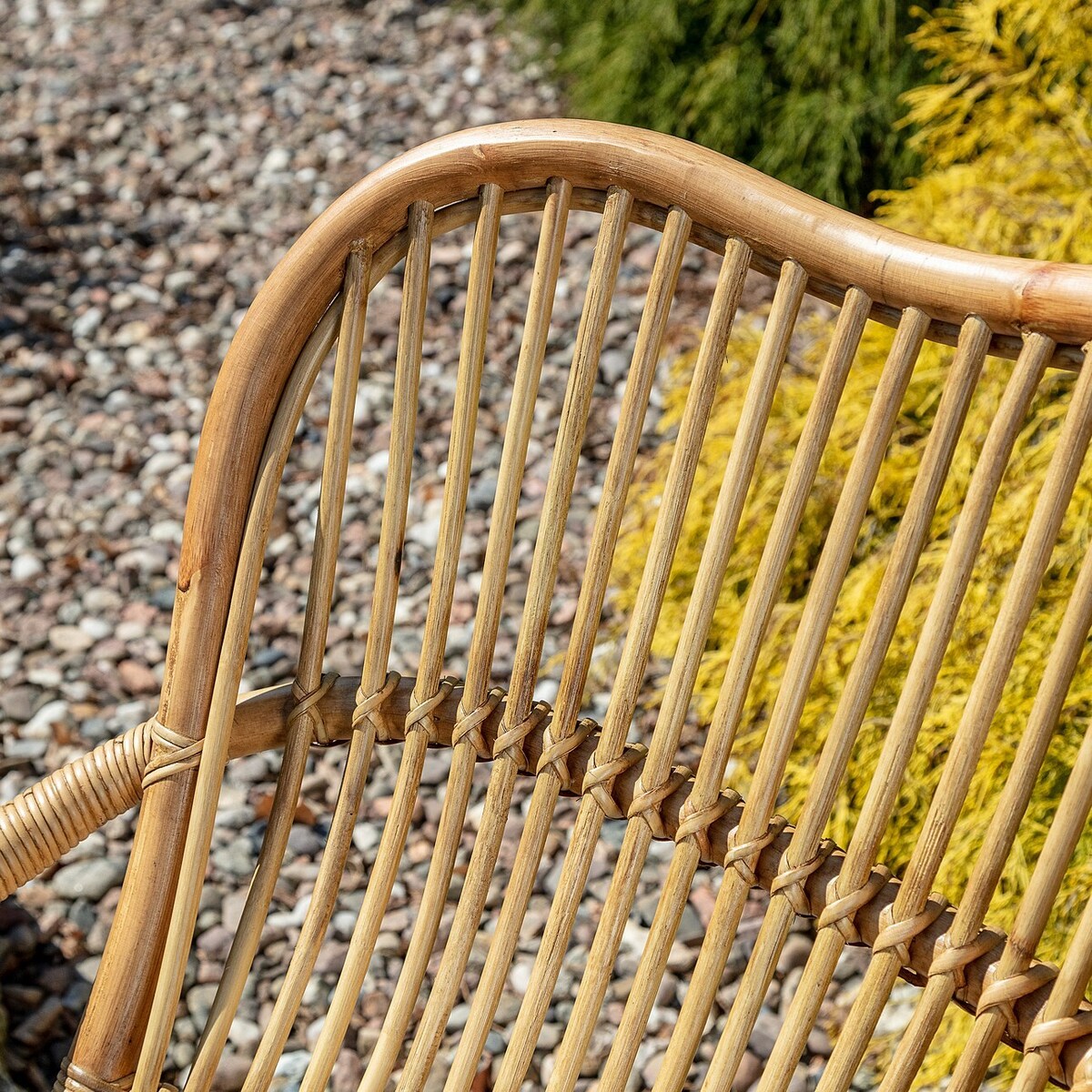 Fotel bujany rattanowy Leon naturalny, 68 x 105 x 86