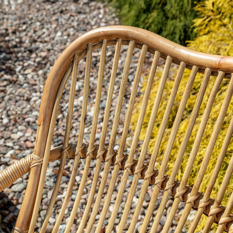 Fotel bujany rattanowy Leon naturalny, 68 x 105 x 86