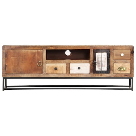 vidaXL Szafka pod TV, 120x30x40 cm, lite drewno odzyskane