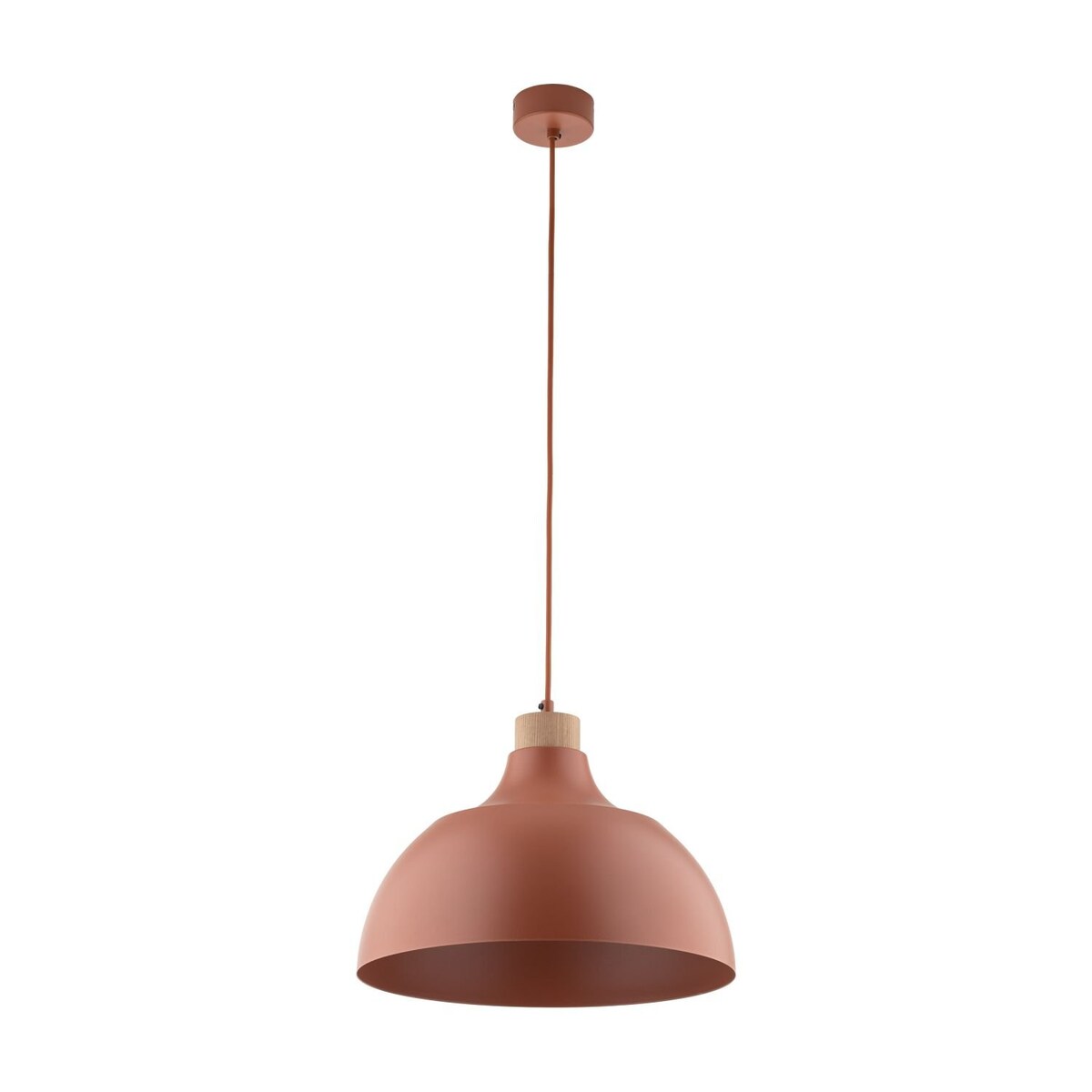 Lampa wisząca TK Lighting CAP BRICK 6927 ceglana E27 drewno/stal 34 cm regulowana do salonu jadalni kuchni