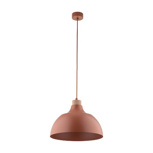Lampa wisząca TK Lighting CAP BRICK 6927 ceglana E27 drewno/stal 34 cm regulowana do salonu jadalni kuchni